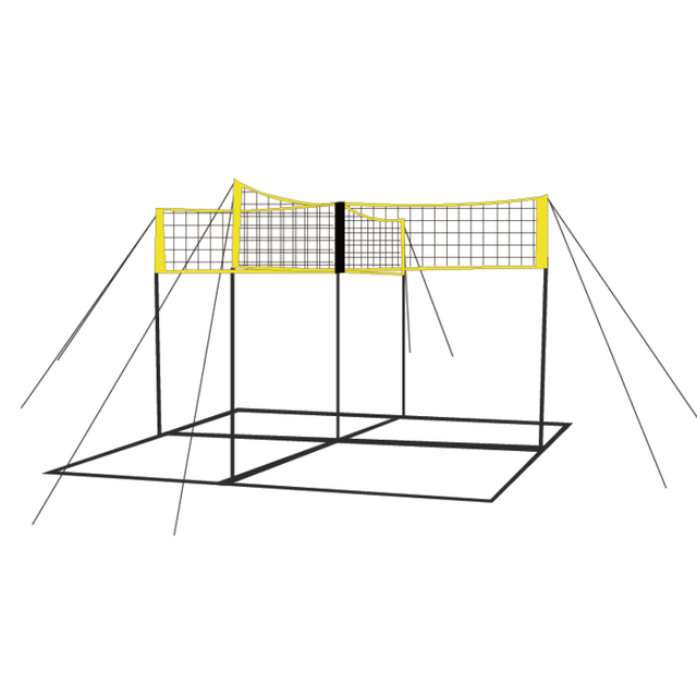 Outdoor Portable 4 Way Volleyball Cross Training Net Set