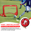 Football Goal for Kids Pop Up Football Net for The Garden Portable Football Goal 3 Modes Changeable Target Football Goal Red