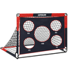 2 in 1 Football Goal for Garden Pop Up Training Football Goal Outdoor Foldable Portable Football Goal with Carry Bag, Red-150x120x120