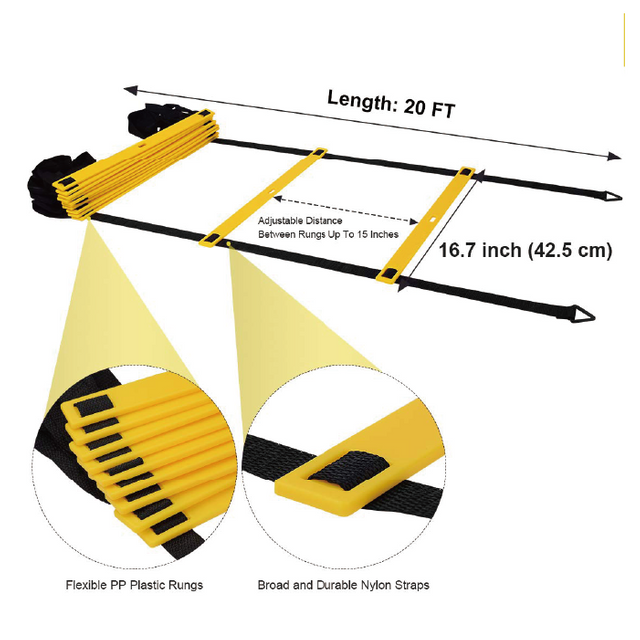 Soccer Exercise Speed Agility Ladder Training Equipment Set
