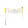 Volleyball Four Cross Square Net Set for Beach