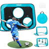 Football Goal for Kids Pop Up Football Net for The Garden Portable Football Goal 3 Modes Changeable Target Football Goal Blue