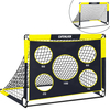 2 in 1 Football Goal for Garden Pop Up Training Football Goal Outdoor Foldable Portable Football Goal with Carry Bag, 120x90x90