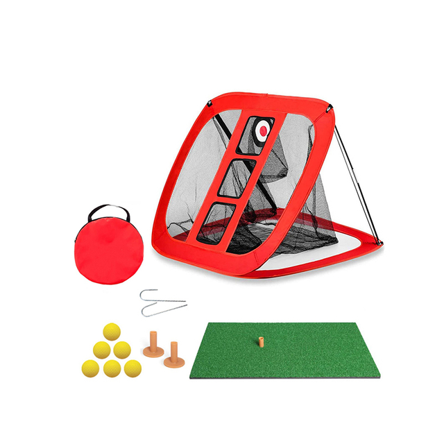 Popup Practice Golf Mat And Chipping Net for Sale