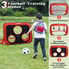 Football Goal for Kids Pop Up Football Net for The Garden Portable Football Goal 3 Modes Changeable Target Football Goal Red